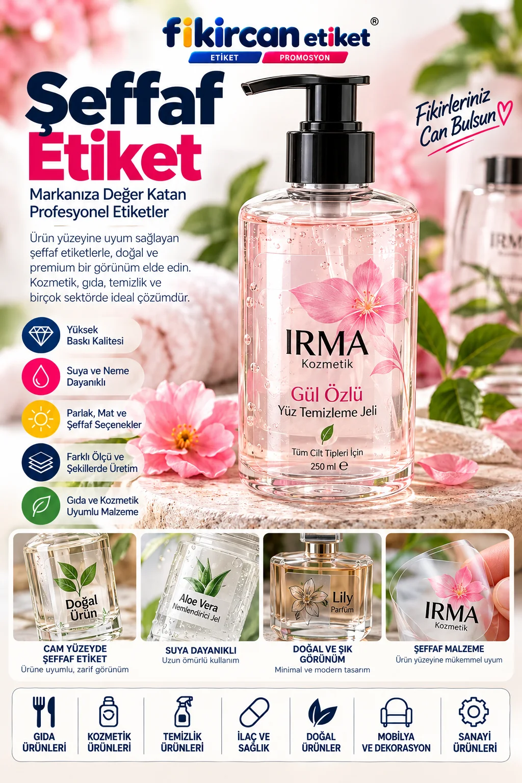 Şeffaf Etiket tasarla