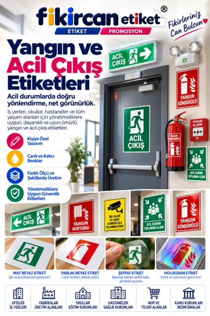 Yangın ve Acil Çıkış Etiketleri