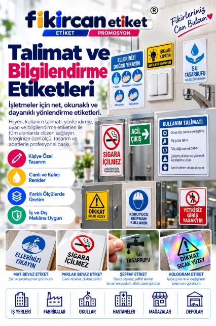 Talimat ve Bilgilendirme Etiketleri
