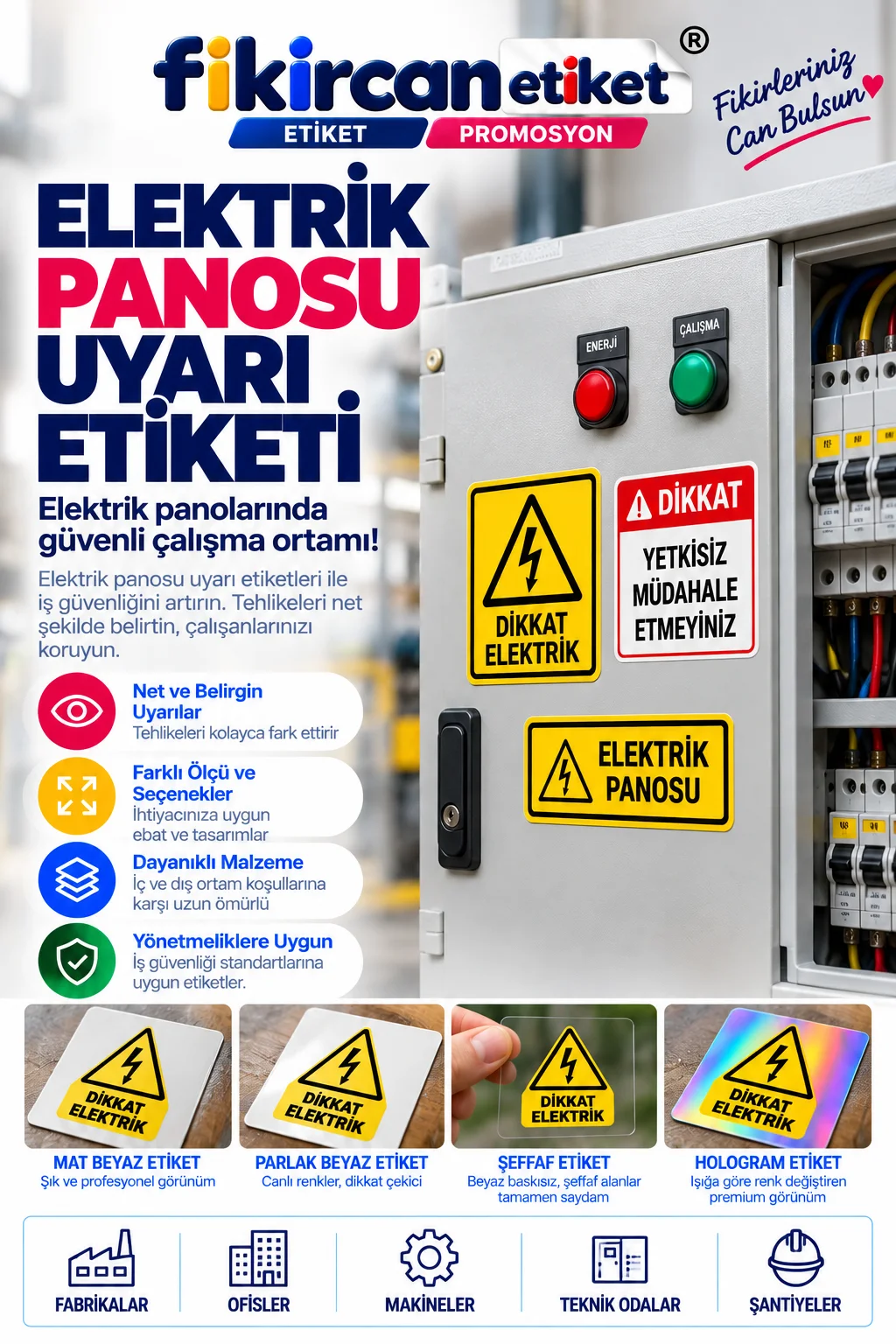 Elektrik Panosu Uyarı Etiketi