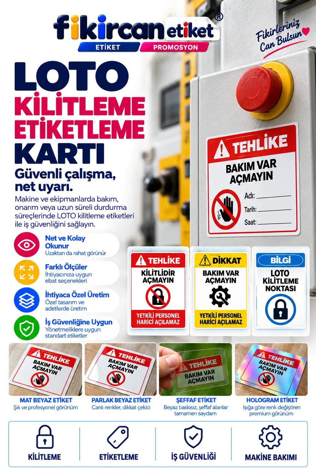LOTO Kilitleme-Etiketleme Kartı