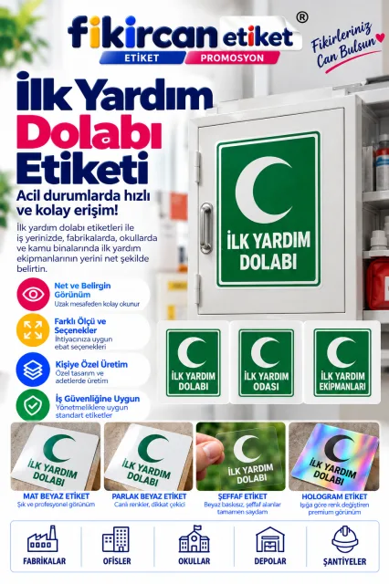 İlk Yardım Dolabı Etiketi