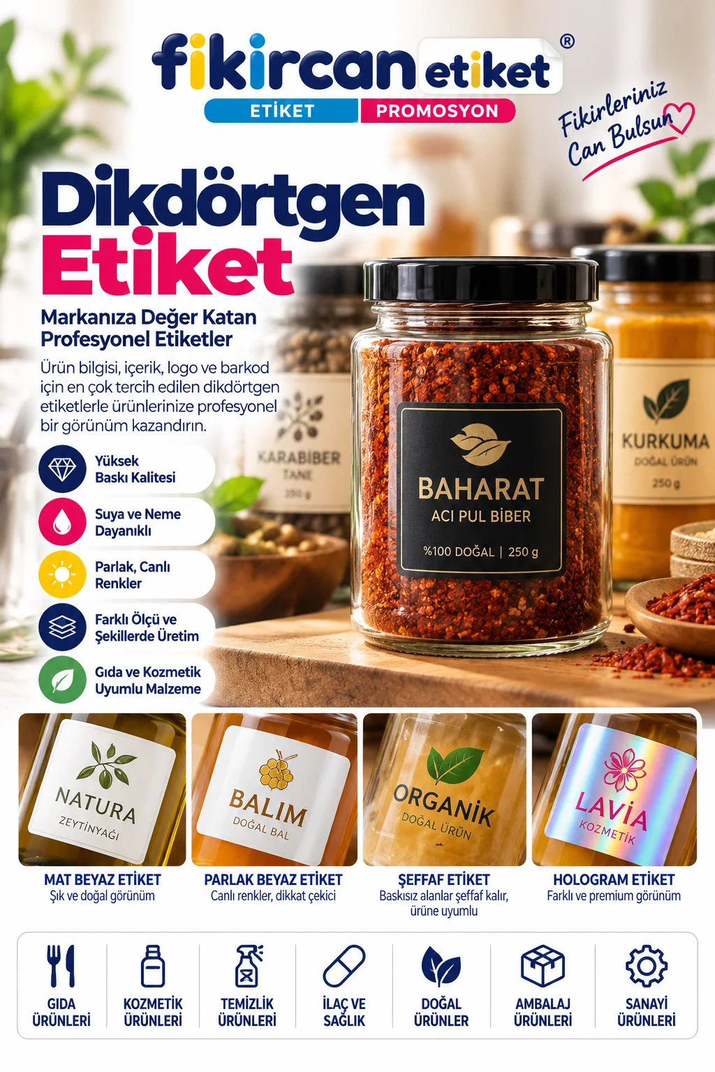 Dikdörtgen Etiket tasarla