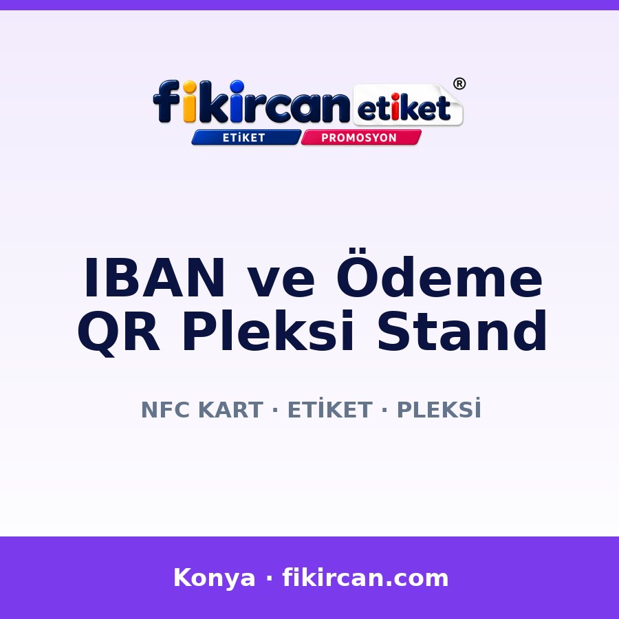 IBAN ve Ödeme QR Pleksi Stand