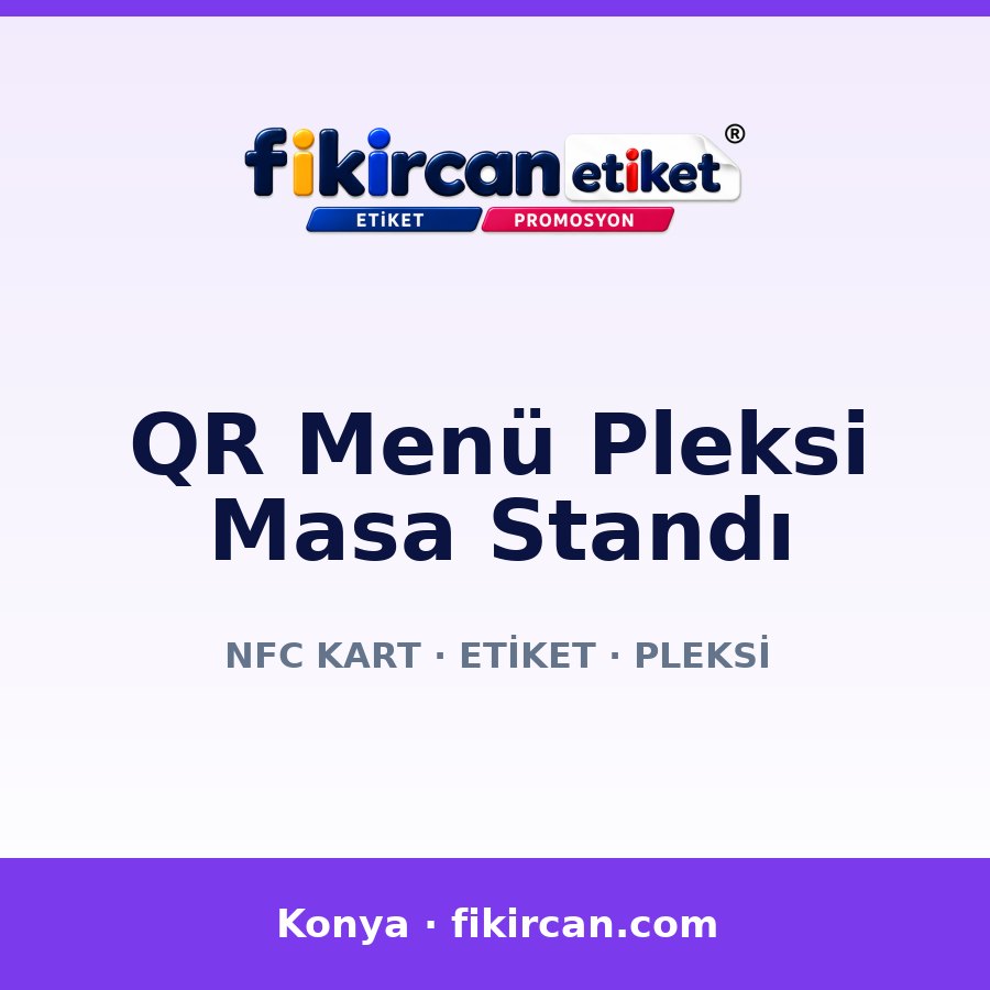 QR Menü Pleksi Masa Standı