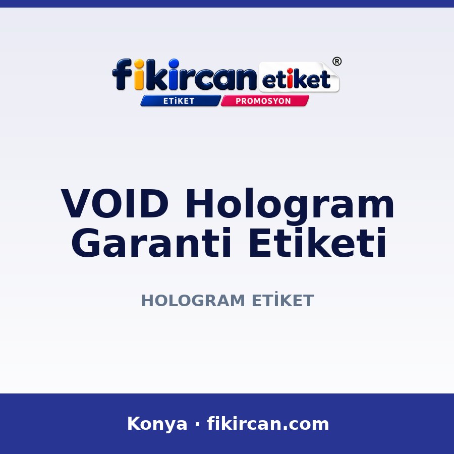 VOID Hologram Garanti Etiketi