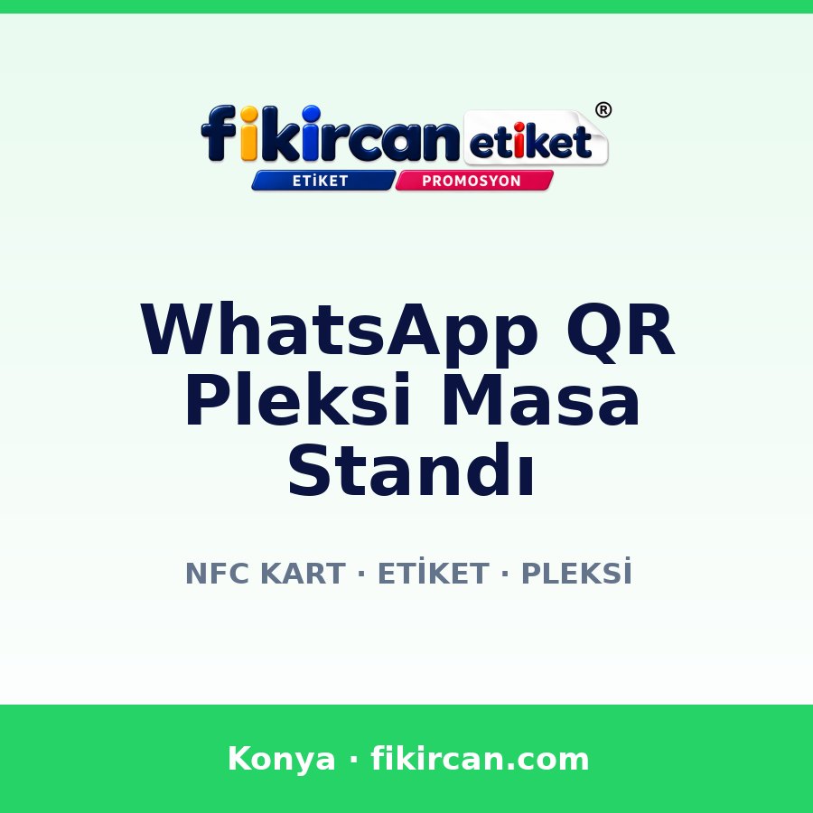 WhatsApp QR Pleksi Masa Standı