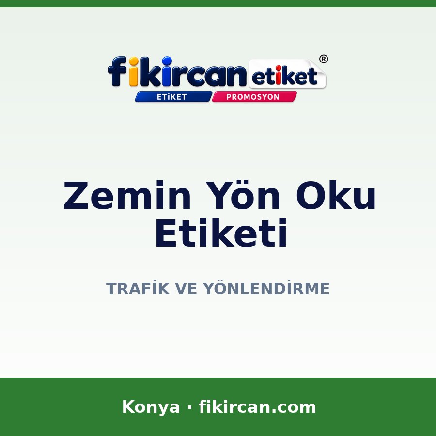 Zemin Yön Oku Etiketi