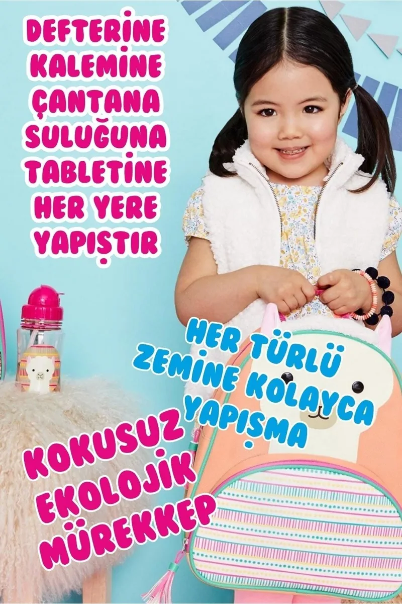 -isme Özel Okul Etiket Seti - 150 Adet - Kokusuz Ekolojik Mürekkep Pvc Etiket — fotoğraf 3