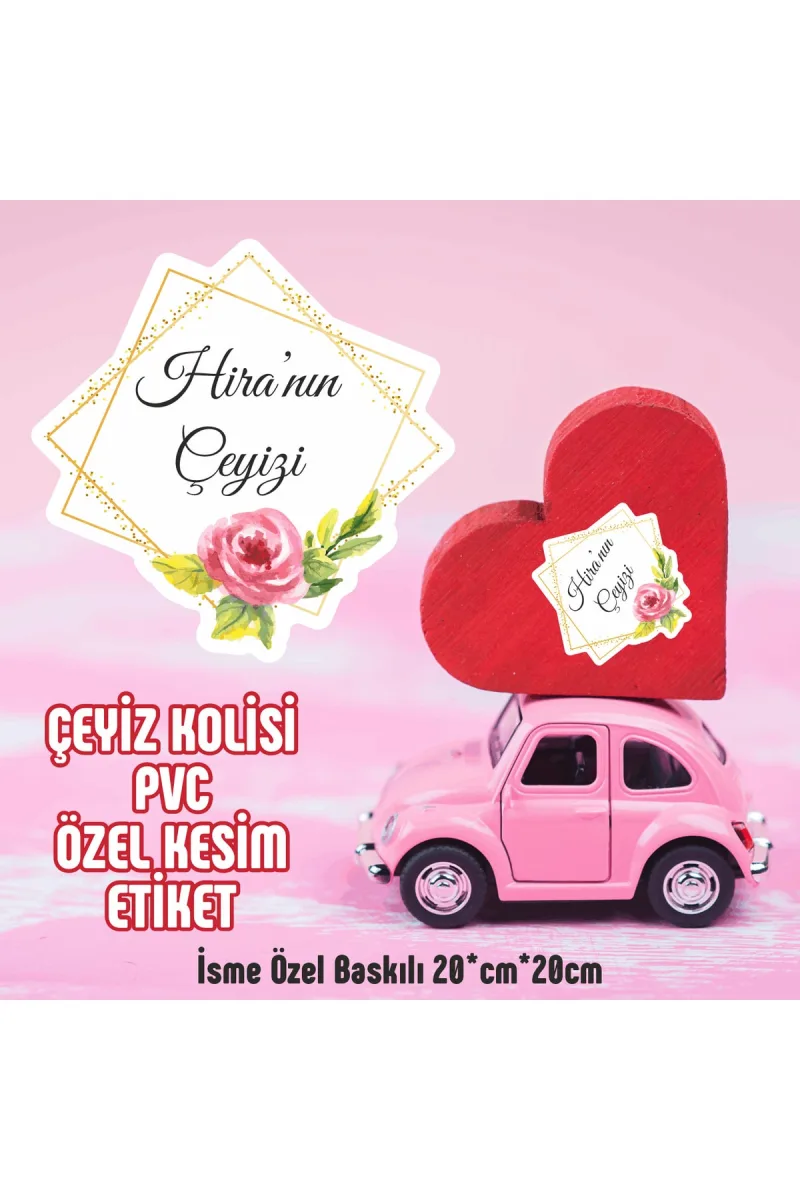 Çeyiz Etiketi Isme Özel Baskılı Pvc-plastik Kokusuz Ekolojik Mürekkep 20 Cm Çapında-25 Adet — fotoğraf 1