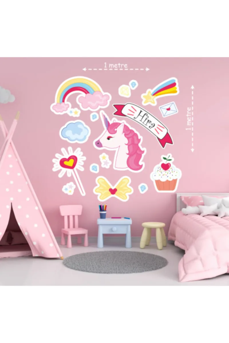 Unicorn Çocuk Ve Bebek Odası Duvar Sticker