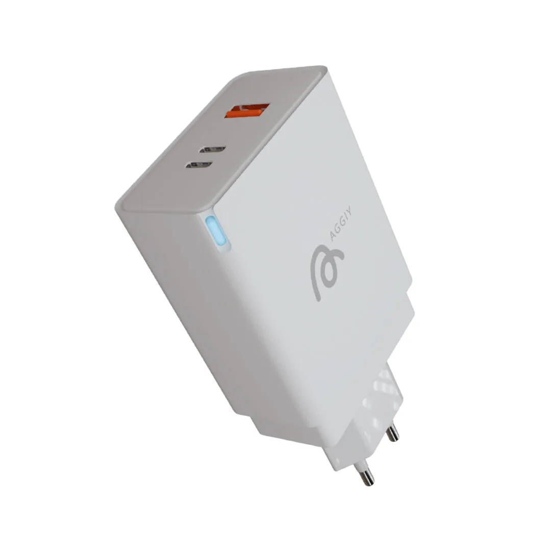 AG-65 65W QC3 Şarj Aleti PD USB + Type-C Apple ve Android Uyumlu