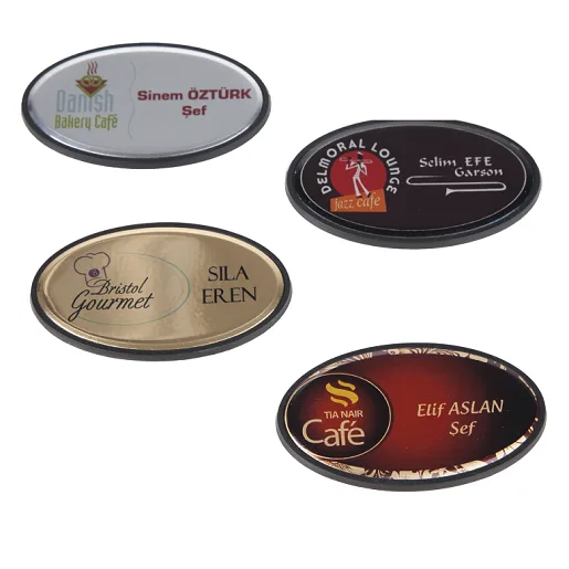 Oval Metal Yaka İsimliği