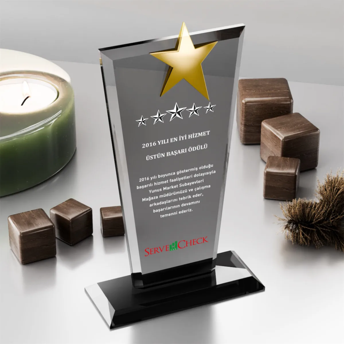 PB3005-FY Kristal Plaket — görsel 2