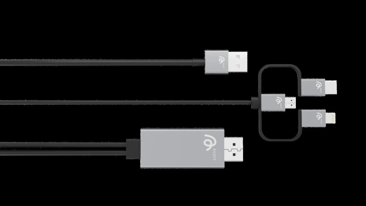 AG-SD11 Hdmı to 3 In 1 Mobil Telefon Uyumlu Görüntü Aktarıcı Kablo (2m)