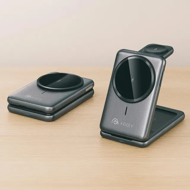 AGGIY V Charge Pro 15W Magsafe Kablosuz Hızlı Şarj Standı