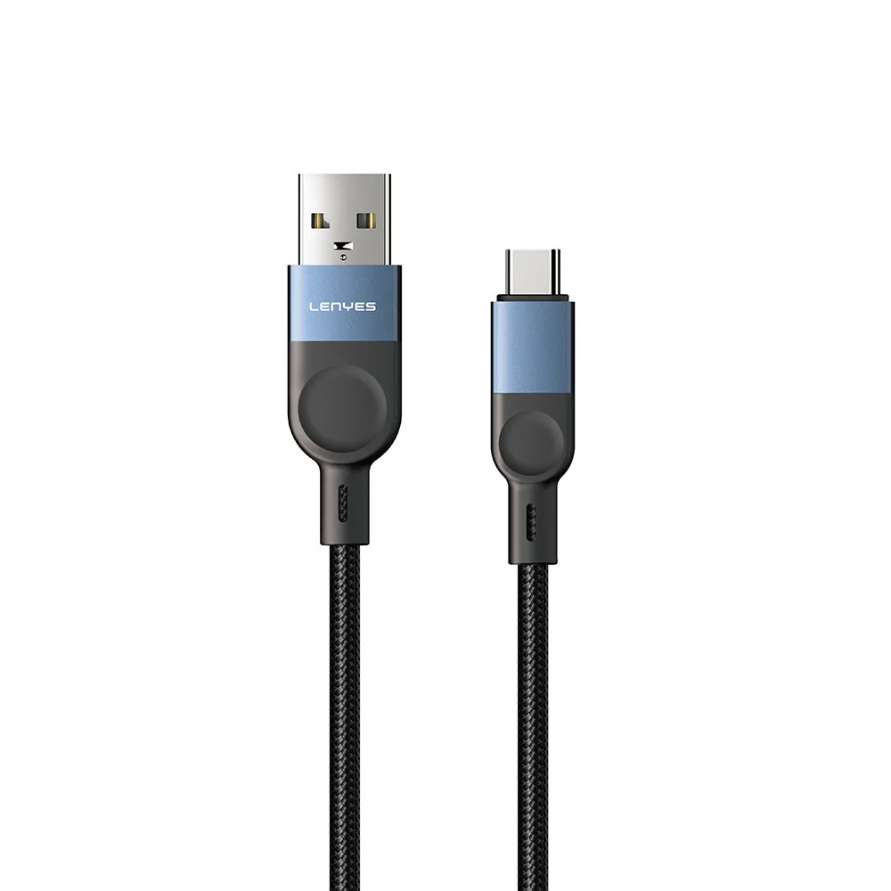 Lenyes LC514 | USB-A to Type-C Örgülü 15W Hızlı Şarj & Data Kablosu 1M