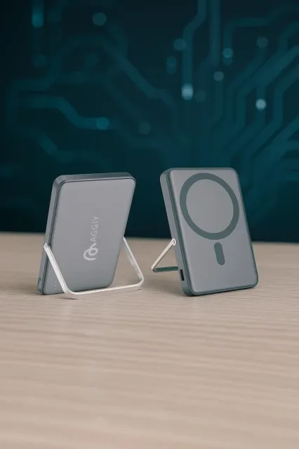 Aggiy Charge Tilt 5.000 Mah 15W Powerbank Dijital Ekran Magsafe Hızlı Şarj