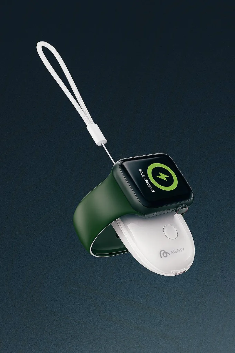 Aggiy Mini Magjoy 2.5W 1000 Mah Manyetik Powerbank Wireless Kablosuz Taşınabilir Şarj Apple Watch Uyumlu