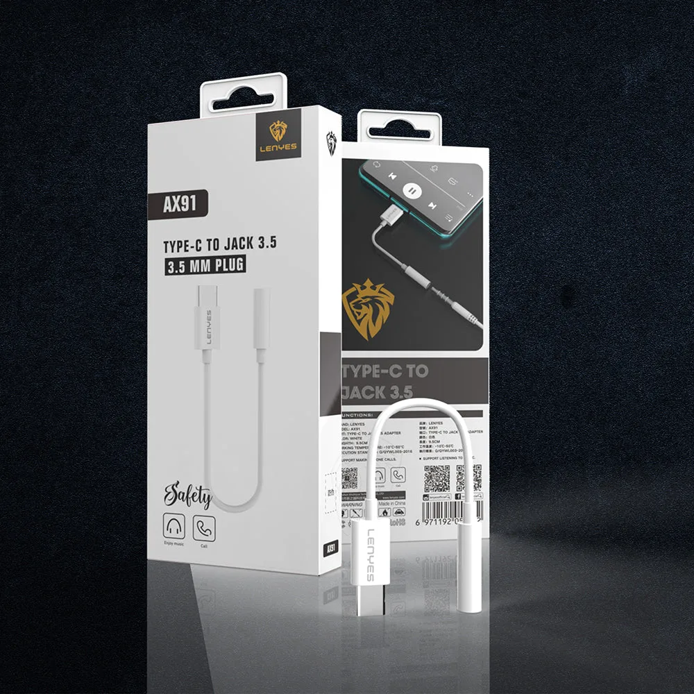 Lenyes AX91 Type-C to 3.5mm | Hi-Fi Aux Ses Adaptörü