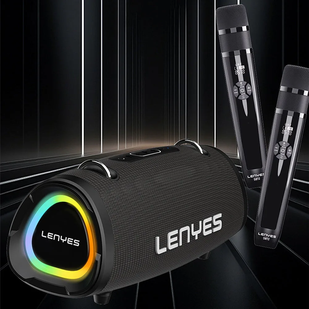 Lenyes S872 RGB Işıklı Bluetooth Speaker | 160W Güç & 9000mAh Pil