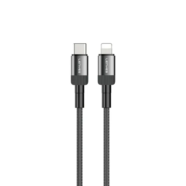 Lenyes LC546 | Type-C to Lightning Örgü Tasarımlı 27W Hızlı Şarj Kablosu 1M