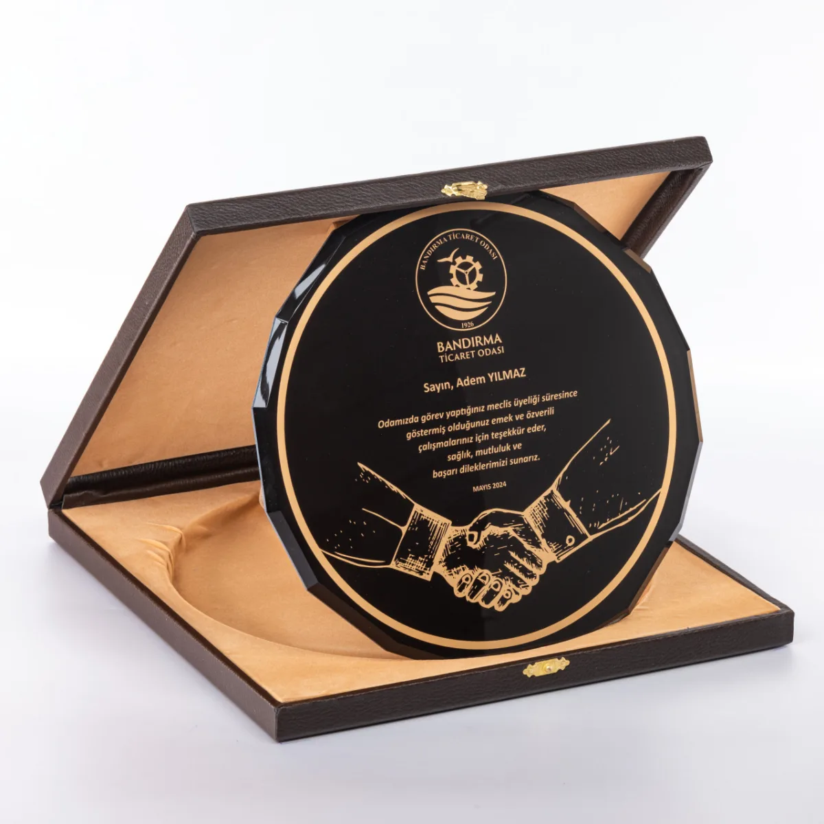 PB1613 Tabak Kristal Plaket — görsel 3