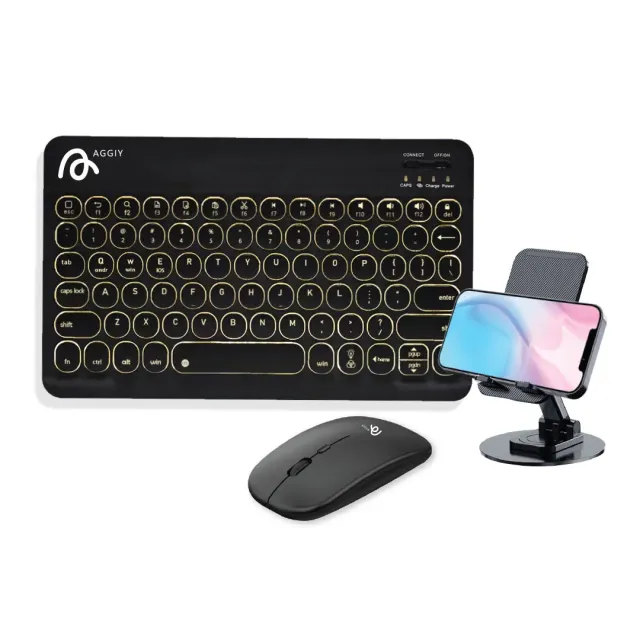 AG-KM01 Mini Wiresless Keyboard & Mouse ve Stand