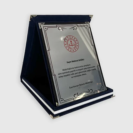 Lacivert Albüm Plaket Kutusu