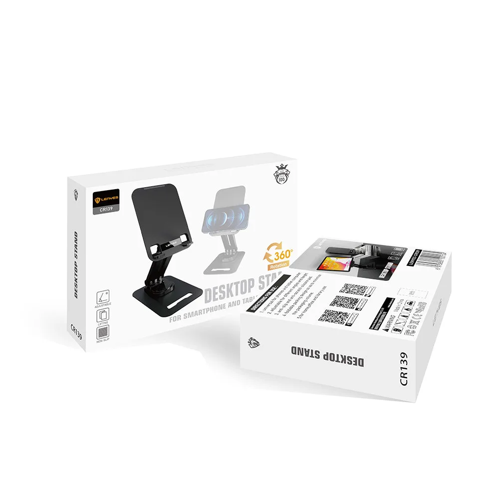 Lenyes CR139 Ayarlanabilir Katlanabilir Dönebilen Metal Telefon ve Tablet Standı
