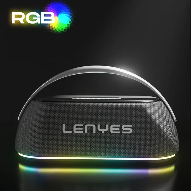 Lenyes S869 RGB Işıklı Çift Mikrofonlu Taşınabilir Bluetooth Hoparlör v5.3