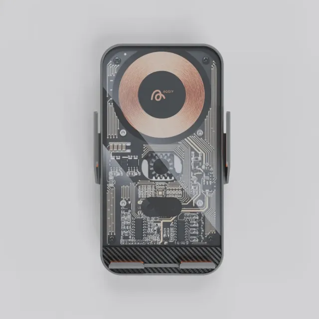 Aggiy Auto Hold 15W Magsafe Wireless Kablosuz Şarj Araç Magnetic Telefon Tutucu görseli