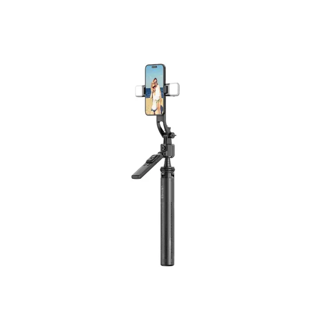 Lenyes LPH107 | 360° Takipli Tripod & Dolgu Işıklı Selfie Çubuğu + Kumanda