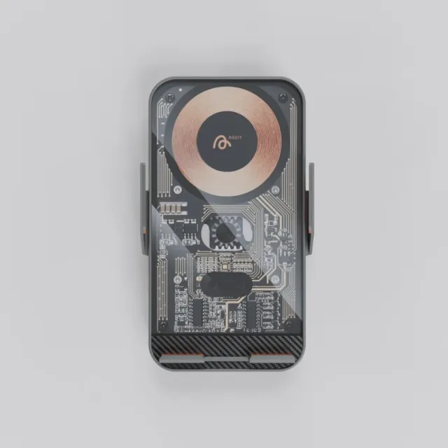 Aggiy Auto Hold 15W Magsafe Wireless Kablosuz Şarj Araç Magnetic Telefon Tutucu — görsel 2