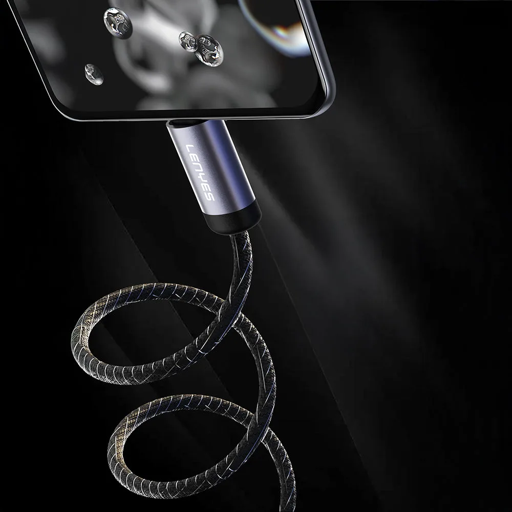 Lenyes LC537 | 60W Type-C to Type-C Örgülü Hızlı Şarj Kablosu | 1M