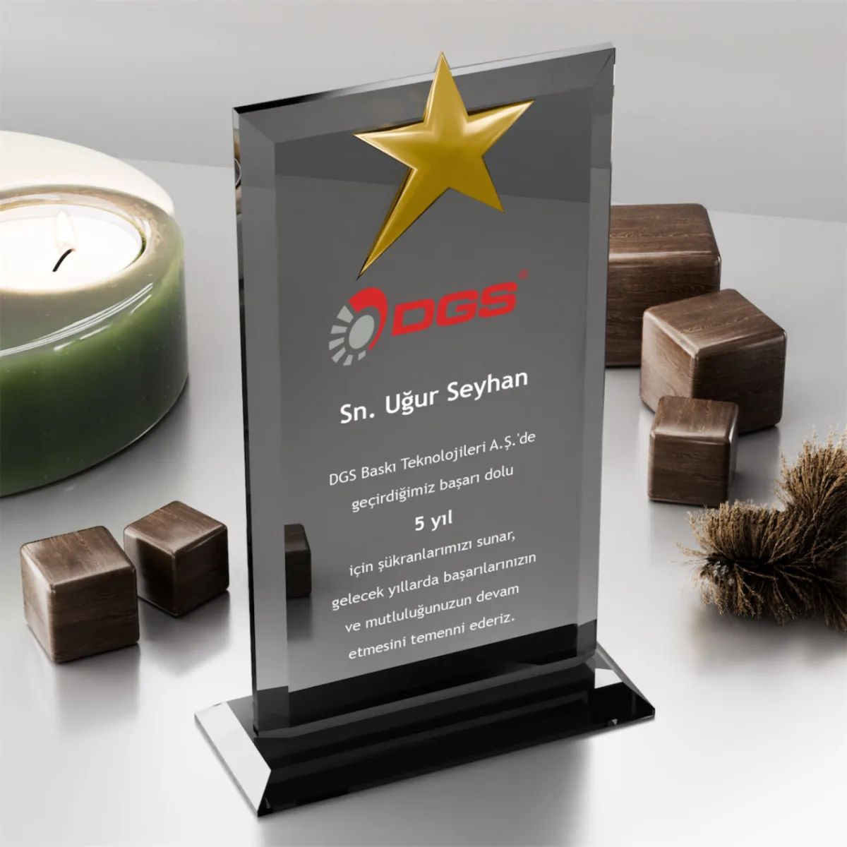 PB3001-FY Kristal Plaket