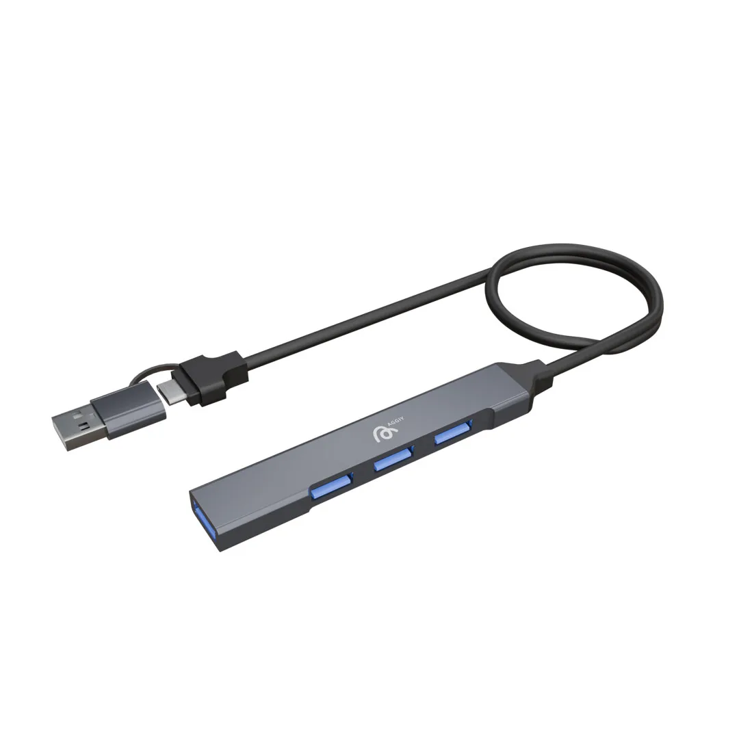 AG-SD21 4 in 2 USB Çoklayıcı Type-C USB 3.0