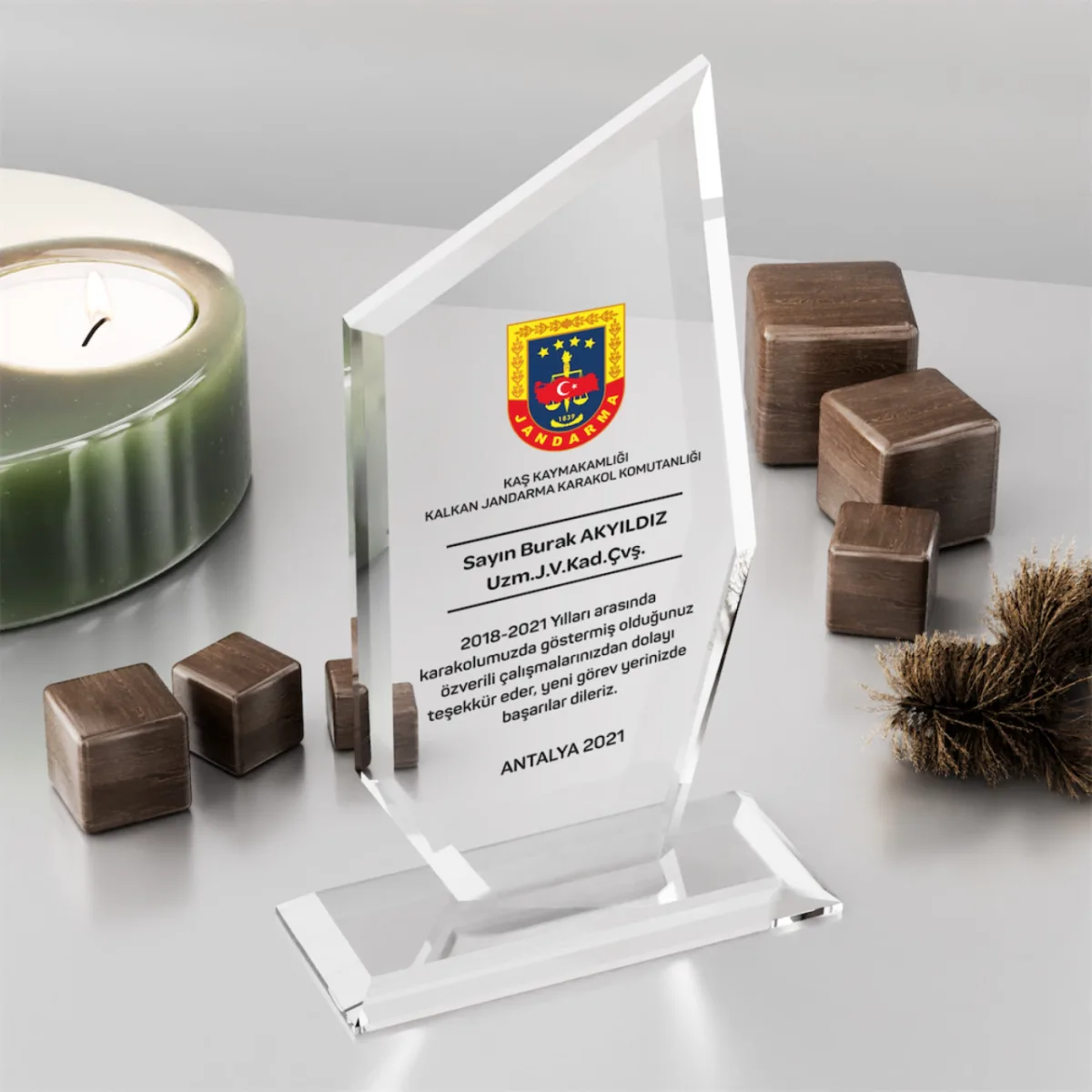 PB322 Kristal Plaket — görsel 2