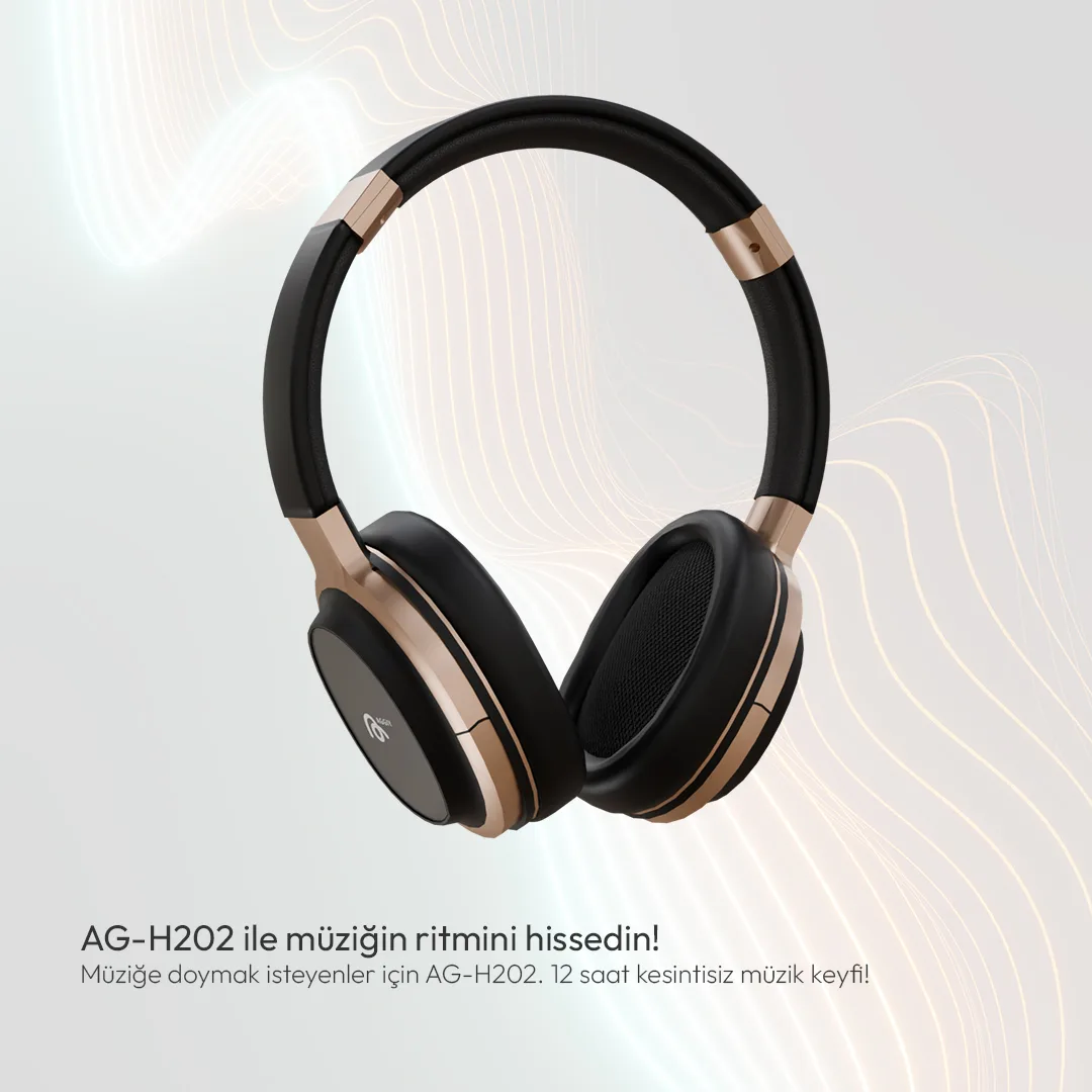 AG-H202 Stereo Bluetooth Kulak Üstü Kulaklık