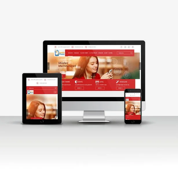 Cep Telefon Mağaza V1 Hazır Web Sitesi ekran görüntüsü