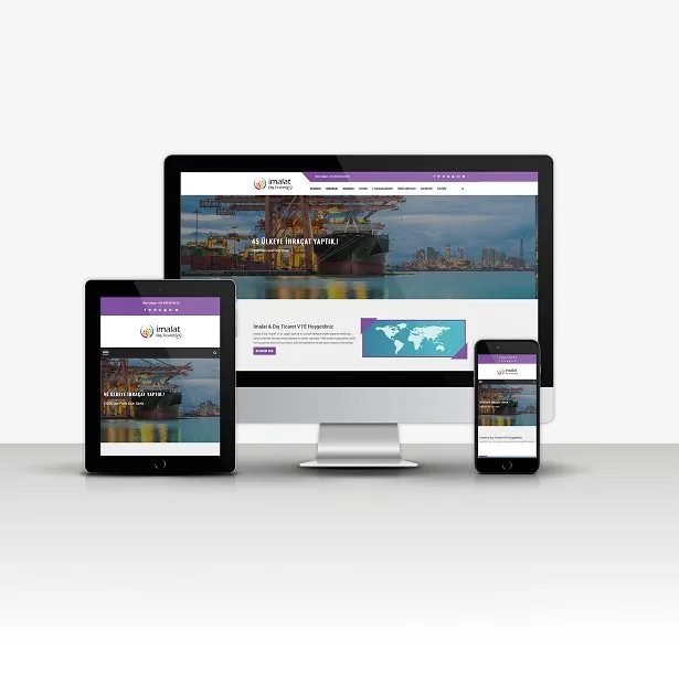 İmalat & Dış Ticaret V1 Hazır Web Sitesi ekran görüntüsü