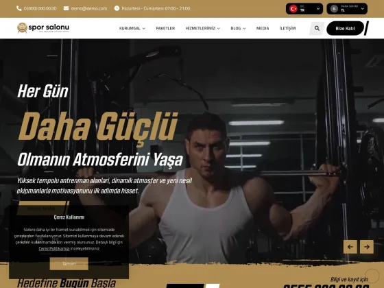 Spor Salonu V2 Hazır Web Sitesi