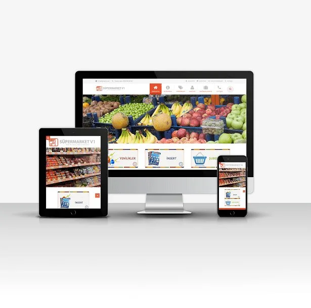 Süpermarket V1 Hazır Web Sitesi ekran görüntüsü