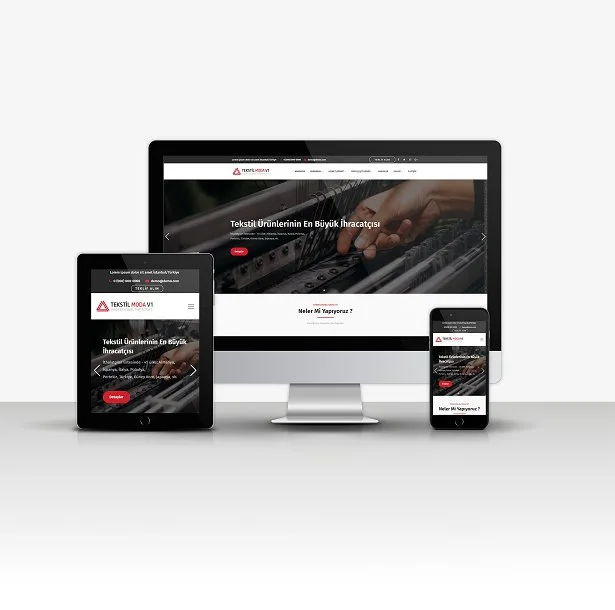 Tekstil & Moda için hazır web sitesi görseli
