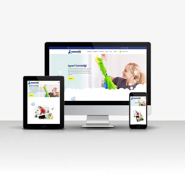 Temizlik Firması V1 Hazır Web Sitesi ekran görüntüsü